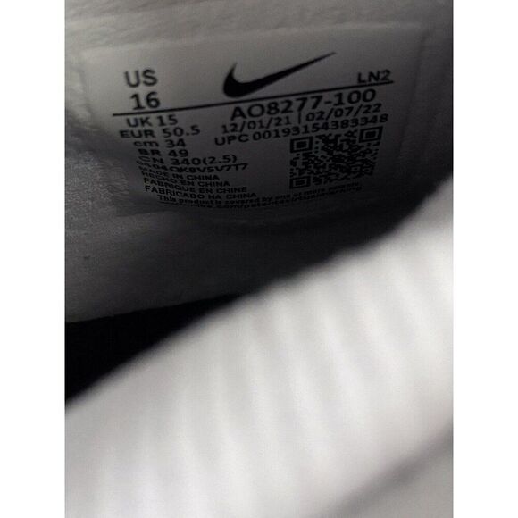 Nike Vapor Edge Pro 360 White Black AO8277-100 Football Cleats Men's Size 16 - Picture 11 of 11